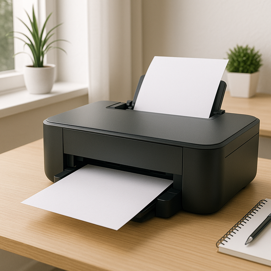 Imprimante domestique sur un bureau